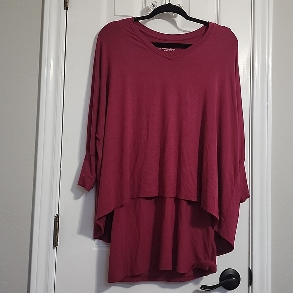 Soft Surroundings Indeevar Tunic Purple Size Small​​​​​